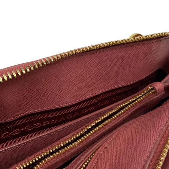 Auth PRADA - Pink Saffiano Leather Handbag - Picture 13 of 16